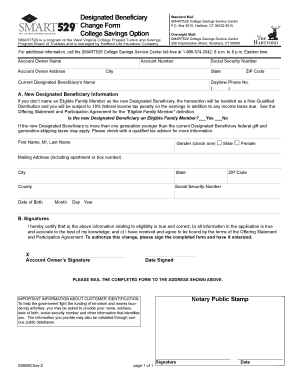 SMART529 Designated Beneficiary Change Form
