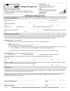 SMART529 Distribution Request Form