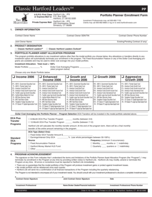 Hartford Life Portfolio Planner Enrollment Form