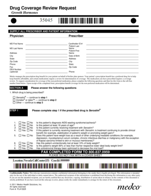 Drug Coverage Review Request Form