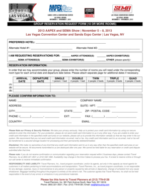 Group Reservation Request Form