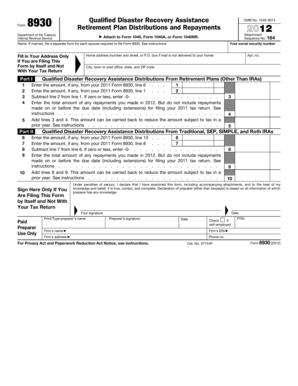 IRS Form 8930 2012