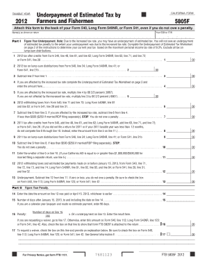 California Form 5805F