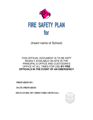 School Fire Safety Plan Template - Black River-Matheson