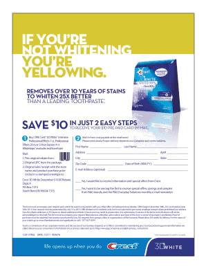 Crest 3D White Rebate Form