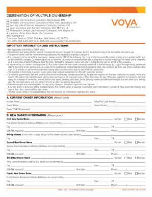 Life Insurance Ownership Transfer Form