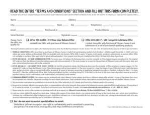 VMware Fusion Rebate Form