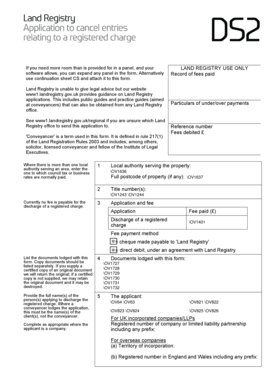 UK Land Registry Discharge of Charge Form