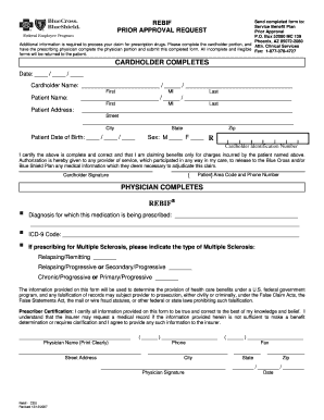 REBIF Prior Approval Request Form