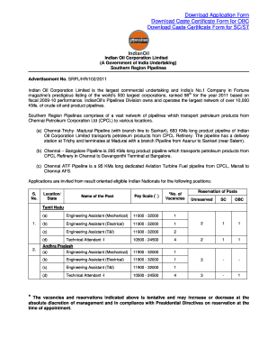 how to filled obc certificate application form