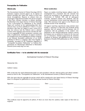 IJCO Certification Form