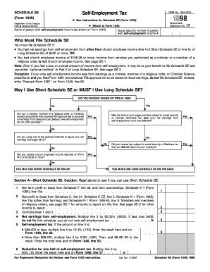 Schedule SE, Form 1040 - Pillsbury Tax Page