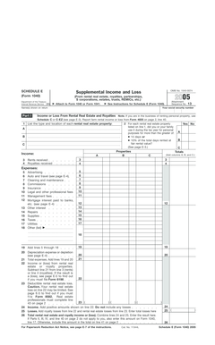 Schedule E Form 1040