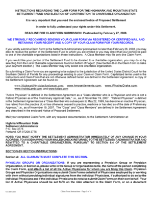 Highmark and Mountain State Settlement Claim Form