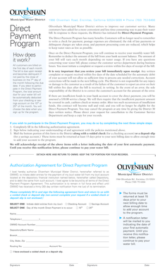 Olivenhain Direct Payment Program Authorization