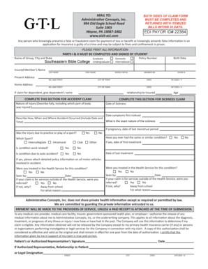 Student Insurance Claim Form
