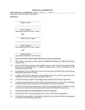 Residential Tenancy Agreement