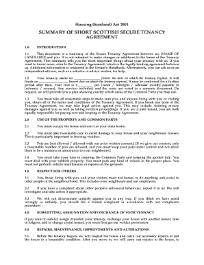 Scottish Secure Tenancy Agreement