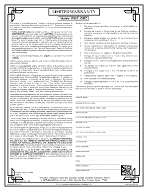 Goodman Limited Warranty