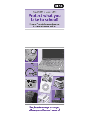 Student Personal Property Insurance Form