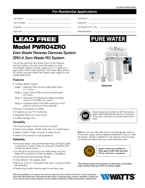 Residential Zero Waste Reverse Osmosis System Application