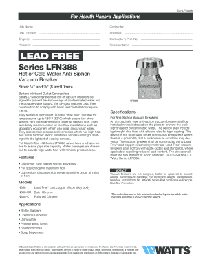 ES-LFN388 Health Hazard Application Form