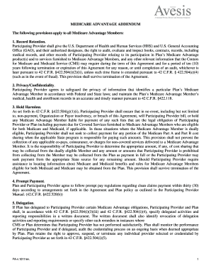 Medicare Advantage Addendum