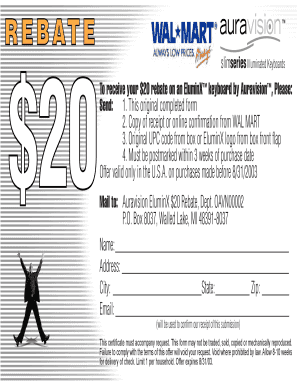 EluminX Keyboard Rebate Form