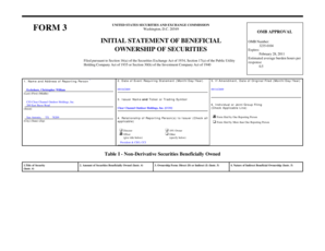 SEC Form 3 Beneficial Ownership