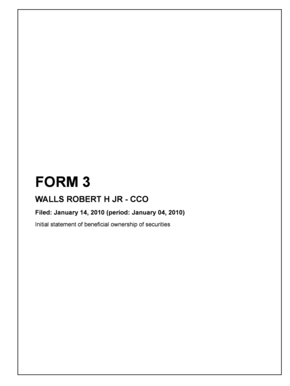 Form 3 - Initial Statement of Beneficial Ownership