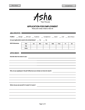 Employment Application Form