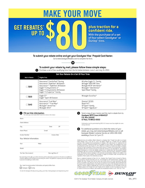 Goodyear Tire Rebate Form