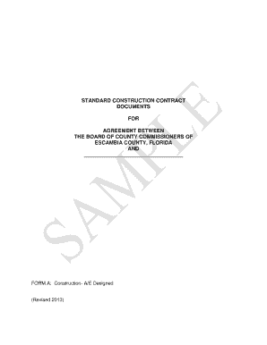 STANDARD CONSTRUCTION CONTRACT - Escambia County