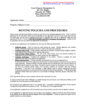 Residential Rental Application