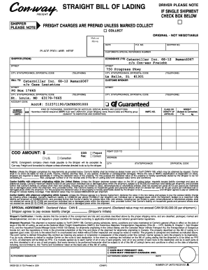 Straight Bill of Lading