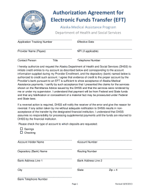 Authorization Agreement for Electronic Funds Transfer