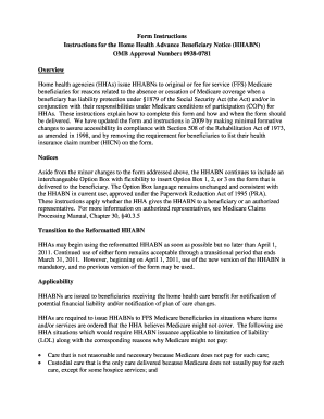 Home Health Advance Beneficiary Notice