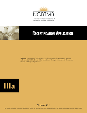 NCBTMB Recertification Application