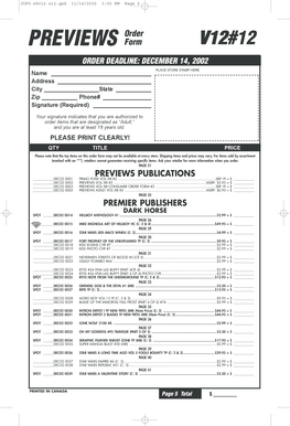 Previews Order Form V12#12