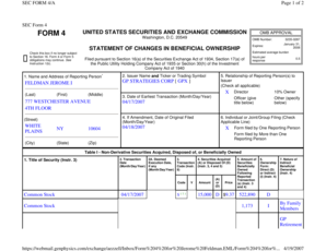 SEC Form 4 Statement of Changes in Beneficial Ownership