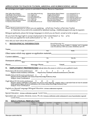 Teacher Application Form