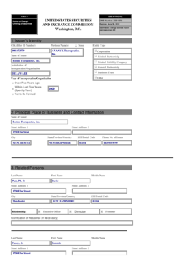 Form D Notice of Exempt Offering of Securities