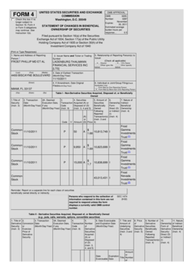 SEC Form 4 Statement of Changes in Beneficial Ownership