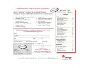 2005 Louisiana Legislature Guide