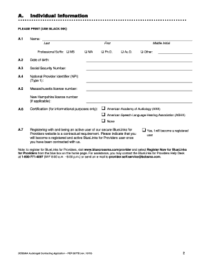 Audiologist Contracting Application