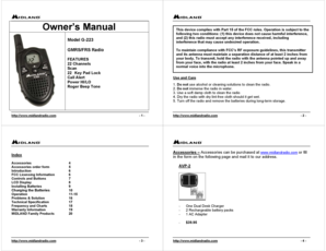 GMRS/FRS Radio Accessories Order Form