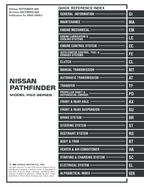 Nissan Pathfinder Service Manual