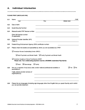 Psychiatric Nurse Practitioner Contracting Application