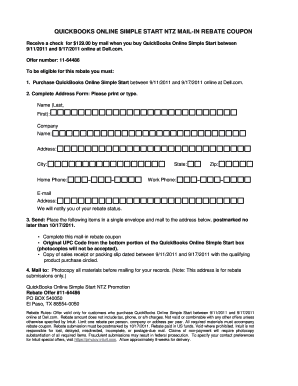 Remittance coupon template - One-product mail-in rebate coupon template for $xx (or up to ... - Dell