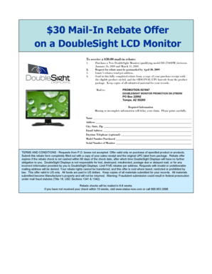 DoubleSight Monitor Rebate Form